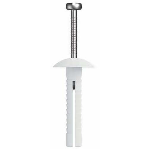 Mushroom Head Nail-In Anchor Nylon Body Steel Pin - AIMS Industrial Supplies