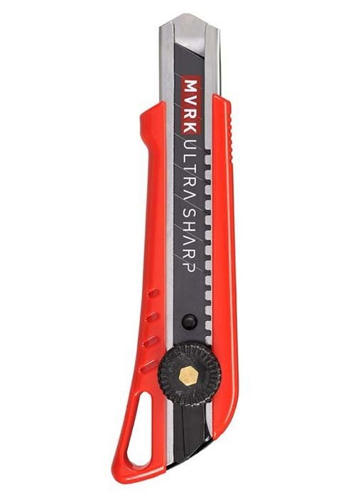 MVRK 18mm Professional Ultra Sharp Screw Lock Snap Knife - AIMS Industrial Supplies