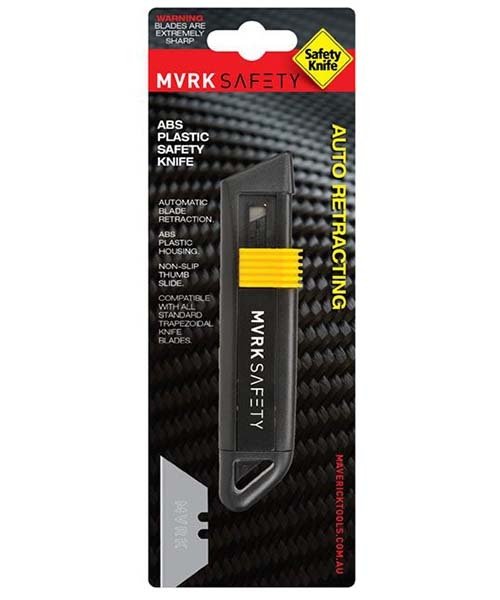 MVRK Auto Retracting ABS Plastic Safety Knife - AIMS Industrial Supplies