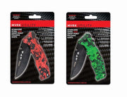 MVRK Camo Stainless Steel EDC Drop Point Folding Knife - AIMS Industrial Supplies