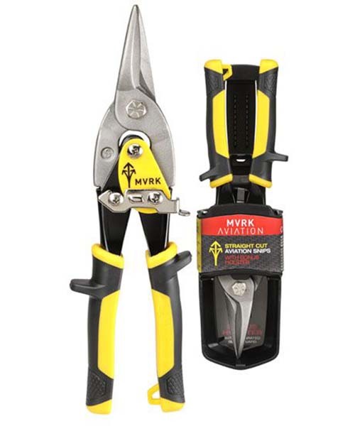 MVRK Straight Cutting Aviation Snip With Holster And Belt Clip