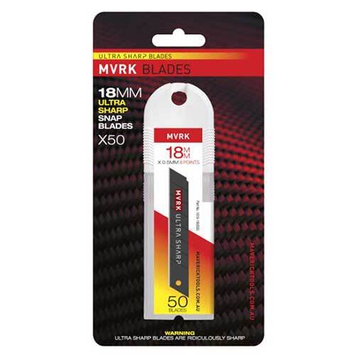 MVRK Ultra Sharp 18mm Snap Blades - 50/Pack