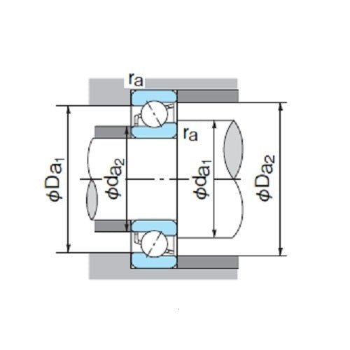 NACHI 7008CYDU Angular Contact Ball Bearings 40x 68x 15mm (Set) - AIMS Industrial Supplies