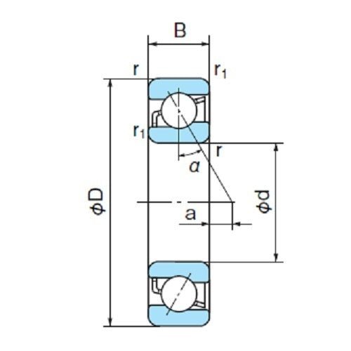 NACHI Double Row Angular Contact Ball Bearings Open 5200 - 5300 - AIMS Industrial Supplies