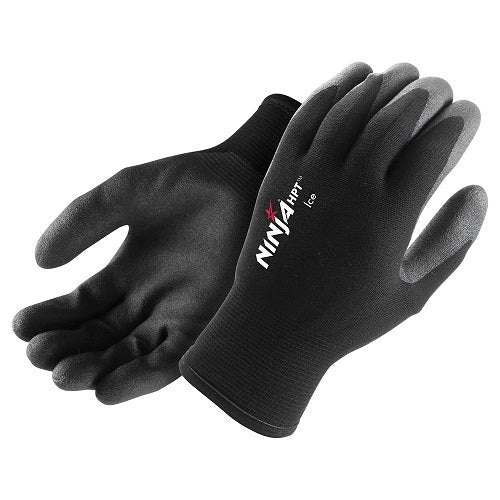 Ninja HPT Ice Superior Grip Thermal Resistant Gloves, Black, 2XL - Pack of 6 - AIMS Industrial Supplies
