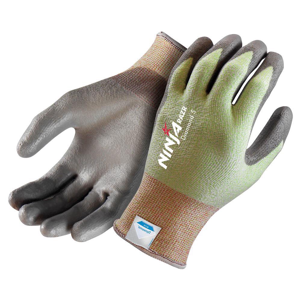 Ninja RAZR Diamond 5 Gloves Surf (Light Green), 2XL - Pack of 12