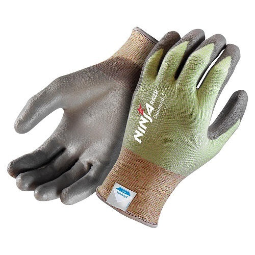 Ninja RAZR Diamond 5 Gloves Surf (Light Green), Med - Pack of 12