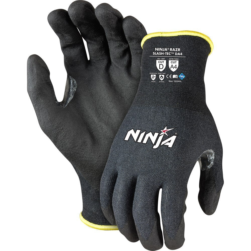 Ninja Razr Slash-Tec Cut D DA4 NFT Gloves, Black - Large - AIMS Industrial Supplies