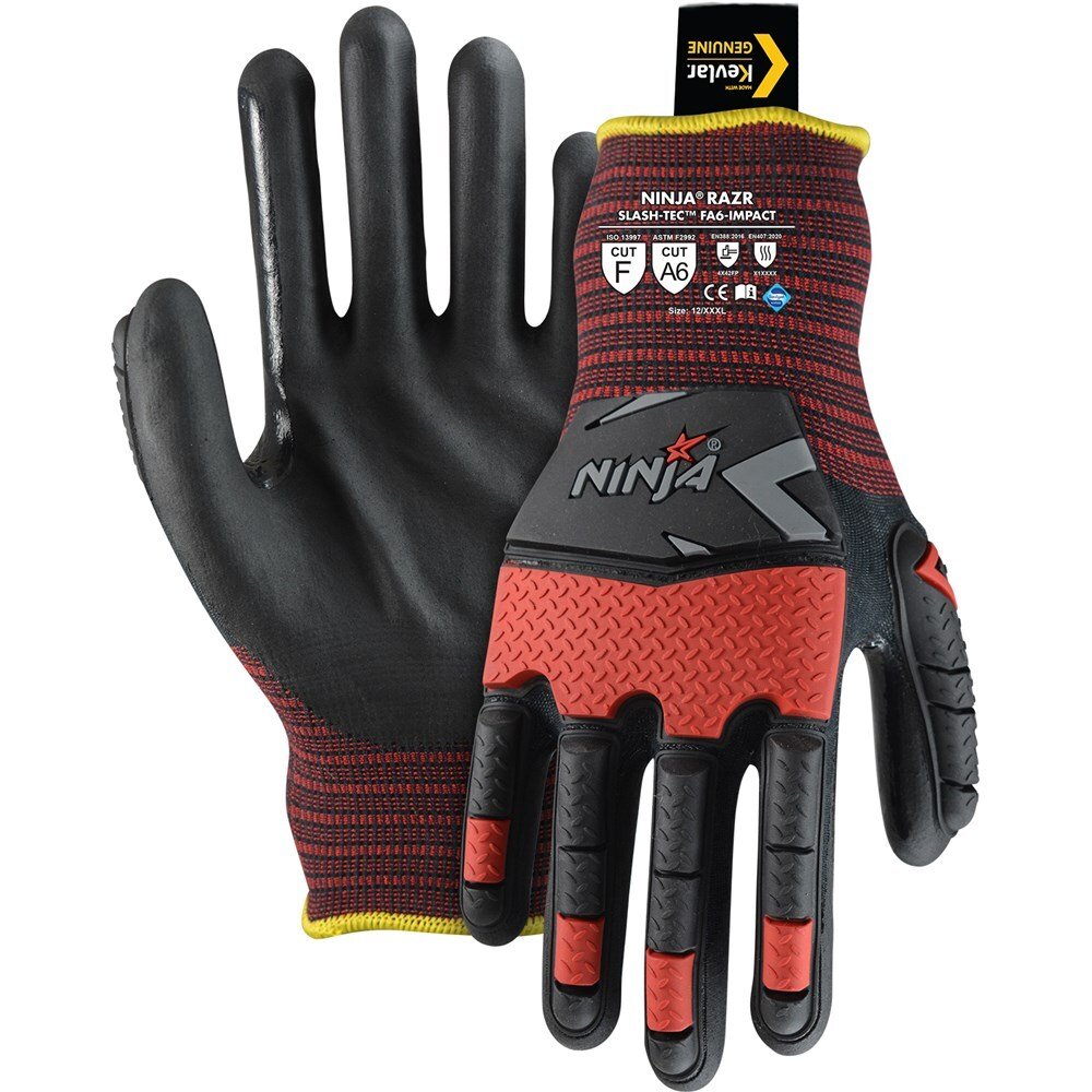Ninja Razr Slash - Tech FA6 - Impact Cut F Gloves NIRZRSTFI - AIMS Industrial Supplies