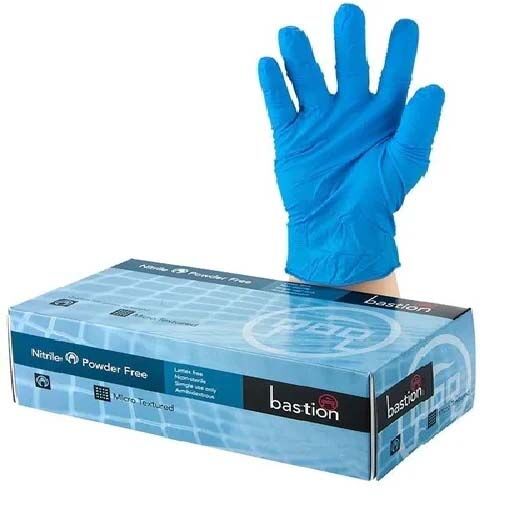 Nitrile, Powder Free Gloves, Blue, Large - 100Pairs/Box - AIMS Industrial Supplies