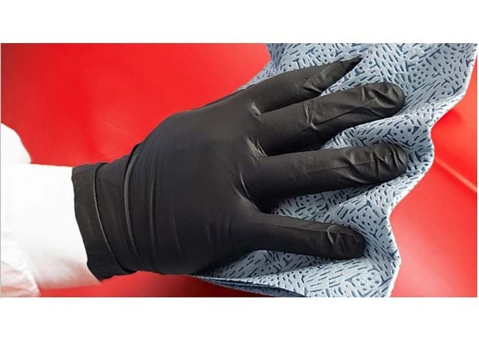 Nitrile Soft Black PowderFree Micro Textured Gloves - AIMS Industrial Supplies