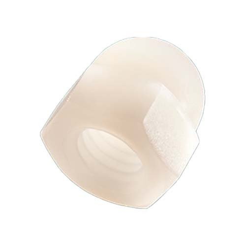 No. 10-24 UNC Dome Hex Nut Natural Nylon - Box of 100 - AIMS Industrial Supplies