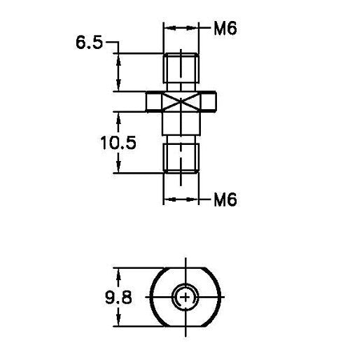 Noga AD6060 M6 x M6 Adaptor - AIMS Industrial Supplies