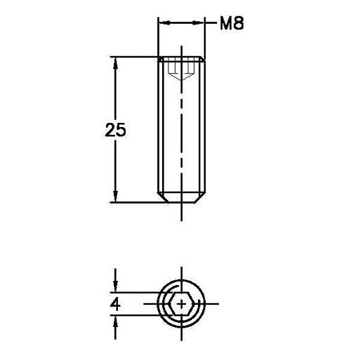 Noga AD8080 M8/M8 Adapator - AIMS Industrial Supplies