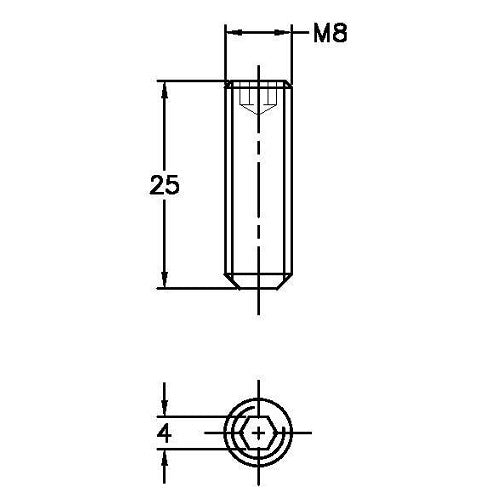 Noga AD8080 M8/M8 Adapator2