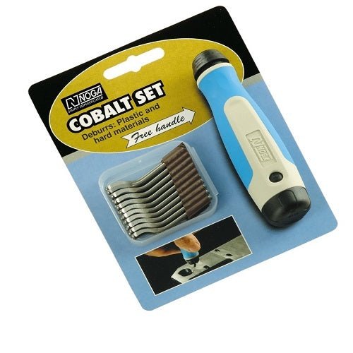 Noga NG8250 Deburring Kit Heavy Duty Cobalt Blades with Handle - AIMS Industrial Supplies