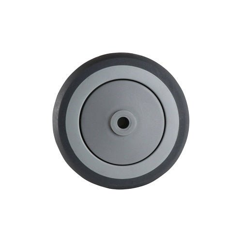 Non-Marking Rubber Wheel - Stainless Precision Bearing, Nylon Centre, Grey - AIMS Industrial Supplies
