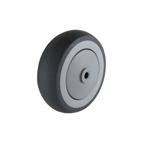 Non-Marking Rubber Wheel - Stainless Precision Bearing, Nylon Centre, Grey - AIMS Industrial Supplies