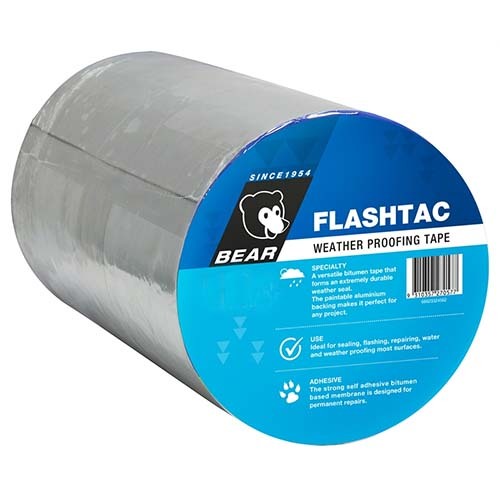 Norton Bear Flashtac Tape Silver Aluminium 96mm x 10M 414-S - Pack of 3