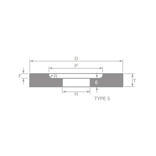 Norton Grinding Wheel Bench/Pedestal Recessed Medium 200 x 40 x 25.4 mm - AIMS Industrial Supplies