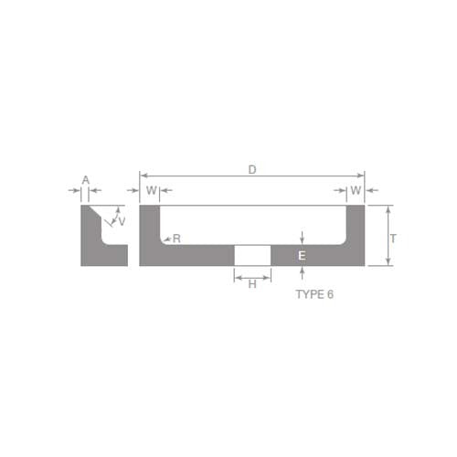 Norton Grinding Wheel Straight Cup White Medium/Fine 150 x 50 x 31.75 mm2