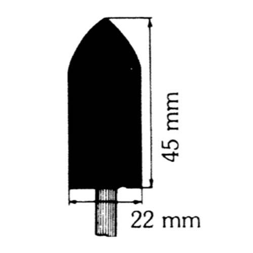 Norton Mounted Point Al Oxide Coarse A Shape 22 x 45mm 61463606335 - Pack of 51
