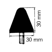 Norton Mounted Point Al Oxide Spindle A Shape Pink - AIMS Industrial Supplies