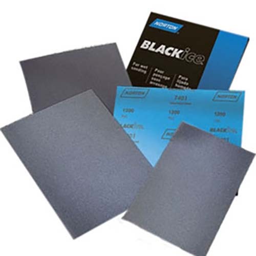 Norton Sanding Sheet Black Ice Waterproof 230 x 280mm 1200 Grit Pack of 501
