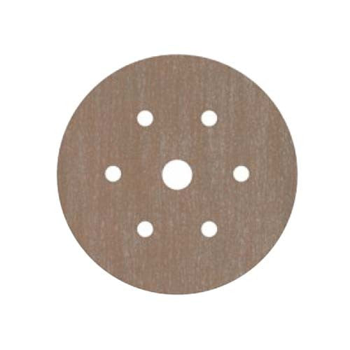 Norton Speed-Grip Disc No-Fil Brown Al Oxide 6+1 Hole 150 mm 320 Grit - Pack of 100
