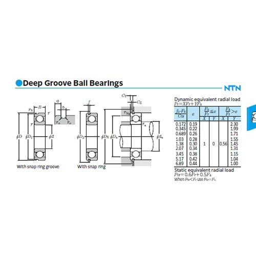 NTN 6306C3 Deep Groove Ball Bearing Open Type (C3) 30 x 72 x 19mm3