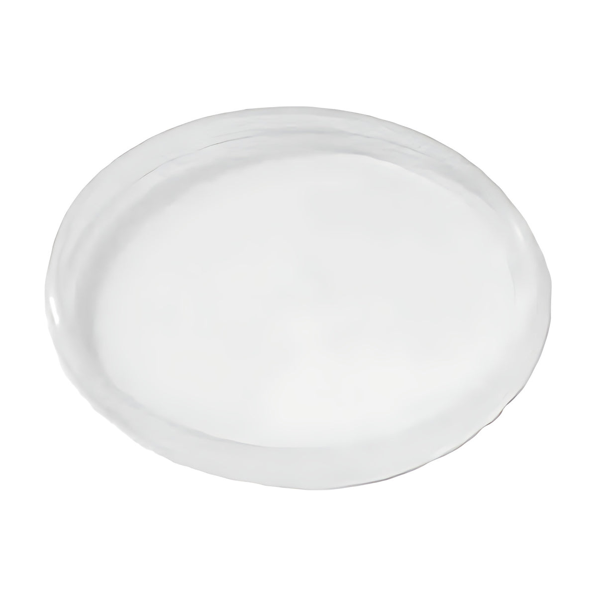 Clear plastic lid for a paint mixing cup, shown from above on a white background