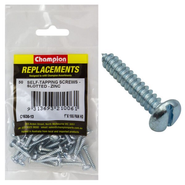 Pan Head Slotted Self Tapping Screw Assortment Refill (CA1630)- Champion - AIMS Industrial Supplies