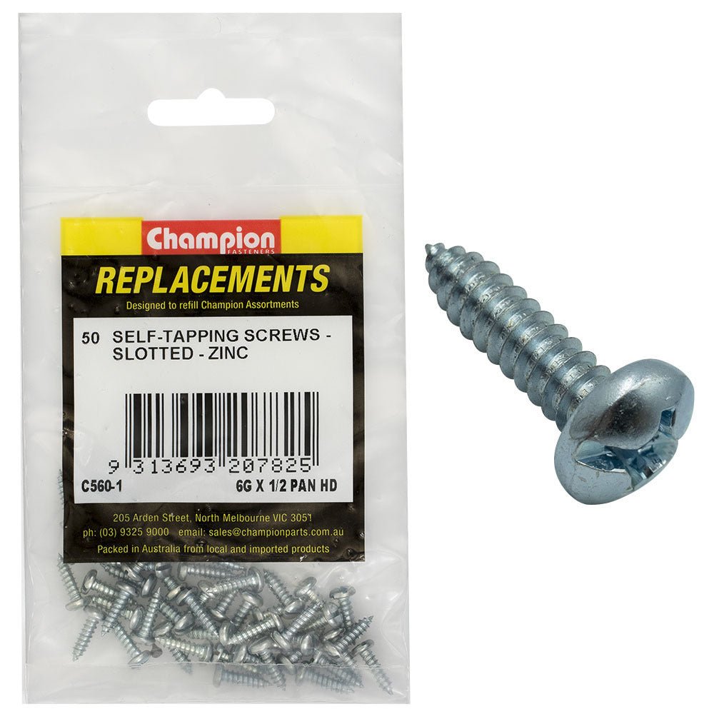 Pan Head Slotted Self Tapping Screw Assortment Refill (CA560) - AIMS Industrial Supplies