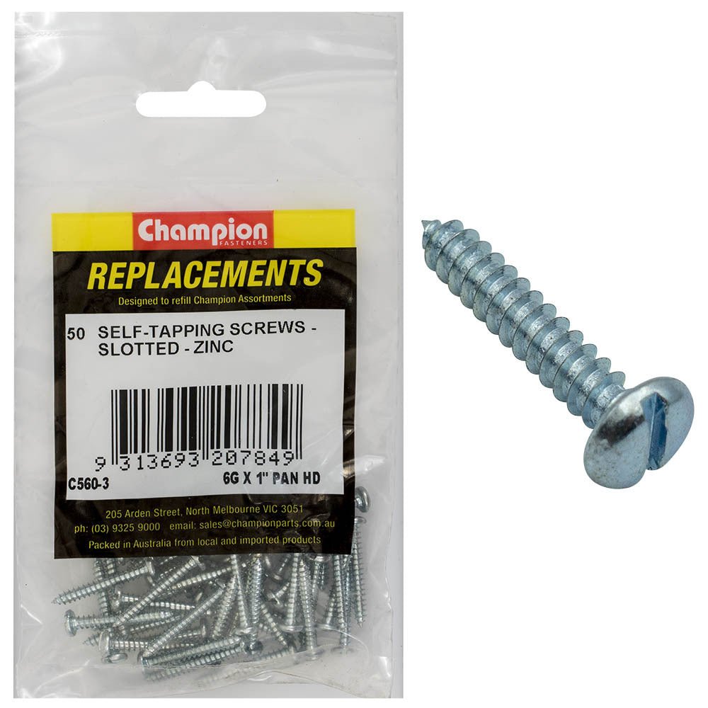 Pan Head Slotted Self Tapping Screw Assortment Refill (CA560) - AIMS Industrial Supplies