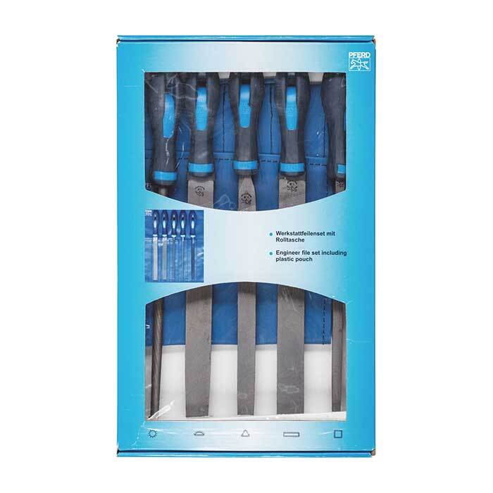 Pferd 11801541 File Set Roll Case 250 mm Bastard Cut, 5 piece