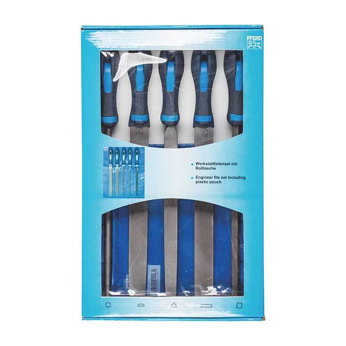Pferd 11801543 File Set Roll Case 250 mm Smooth Cut, 5 piece