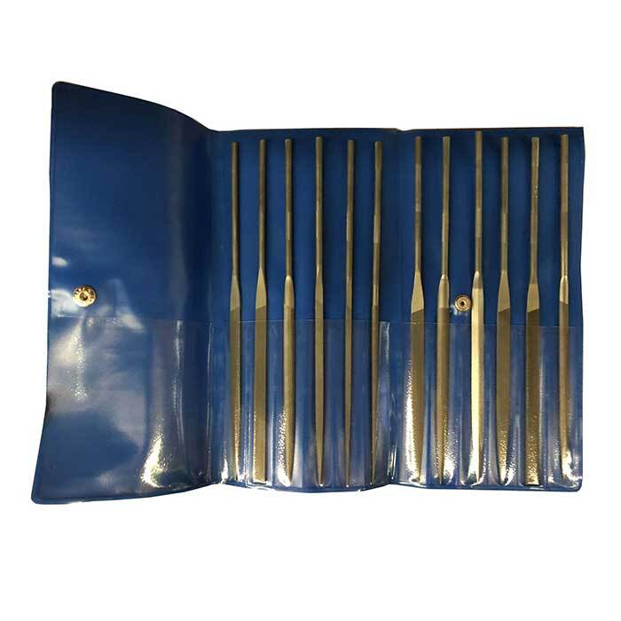 Pferd 12704082 160mm (6 1/4") Needle File Set C1, 12 Pieces - AIMS Industrial Supplies