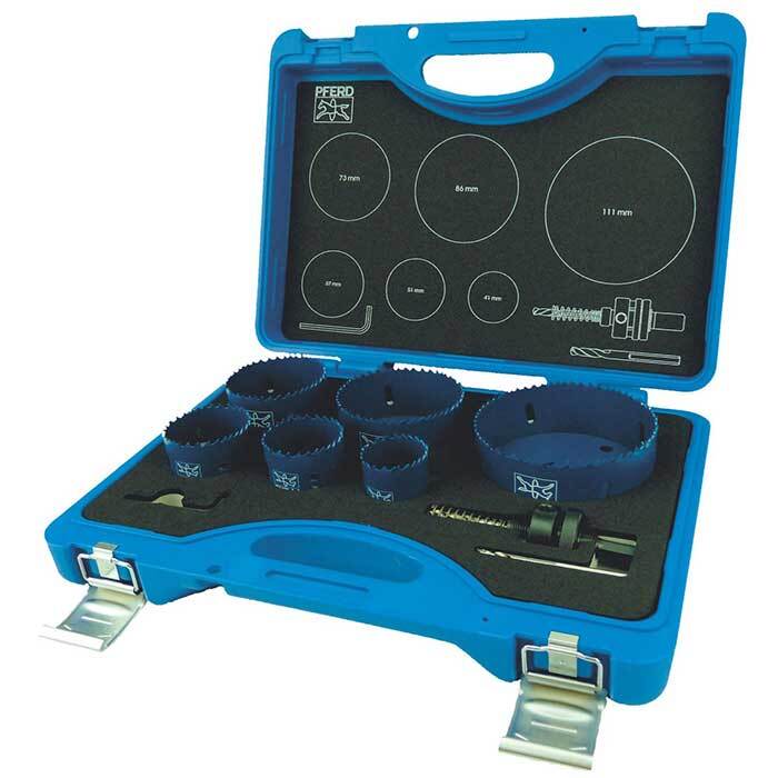 Pferd 25999902 Bi-Metal Plumbers Holesaw Set, 9 pieces - AIMS Industrial Supplies