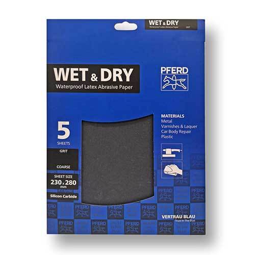 Pferd 5- Pack Abrasive Sheet - Wet & Dry ECOPAINT 230×280mm 400 Grit 45017870