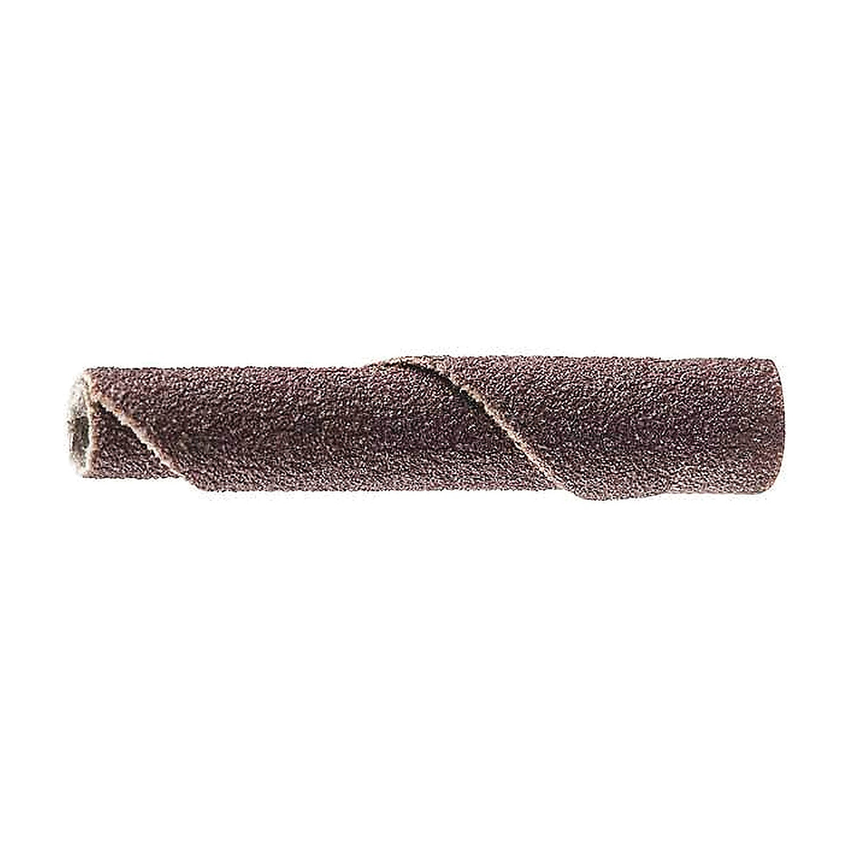 Pferd POLIROLL PR cartridge roll, aluminium oxide, slim brown roll with a spiral seam, fine smooth grain, side view