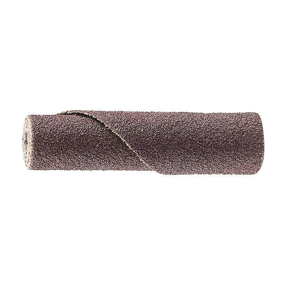 Pferd POLIROLL PR cartridge roll, aluminium oxide, medium-thickness purple-brown roll with a spiral seam, fine grain, side view