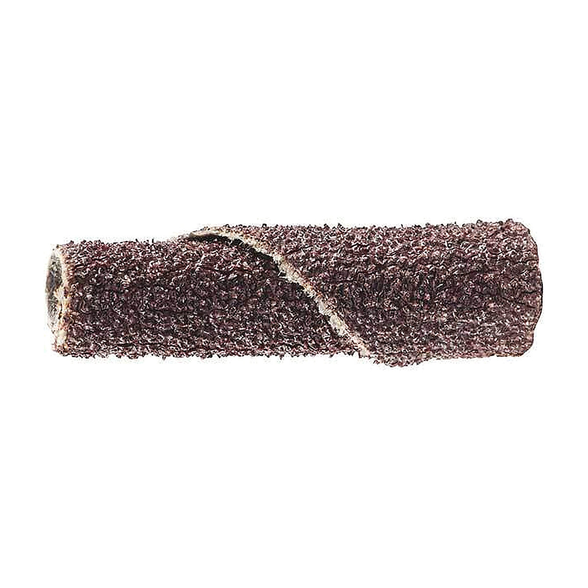 Pferd POLIROLL PR cartridge roll, aluminium oxide, short brown roll with a spiral seam and coarse grain, side view