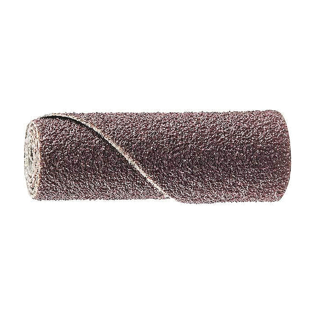 Pferd POLIROLL PR cartridge roll, aluminium oxide, thick long brown roll with a spiral seam, medium grain, side view