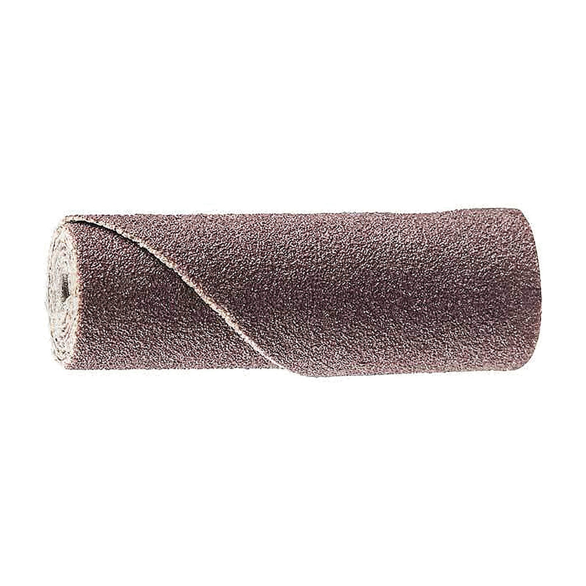 Pferd POLIROLL PR cartridge roll, aluminium oxide, thicker long brown roll with a spiral seam, fine grain, side view