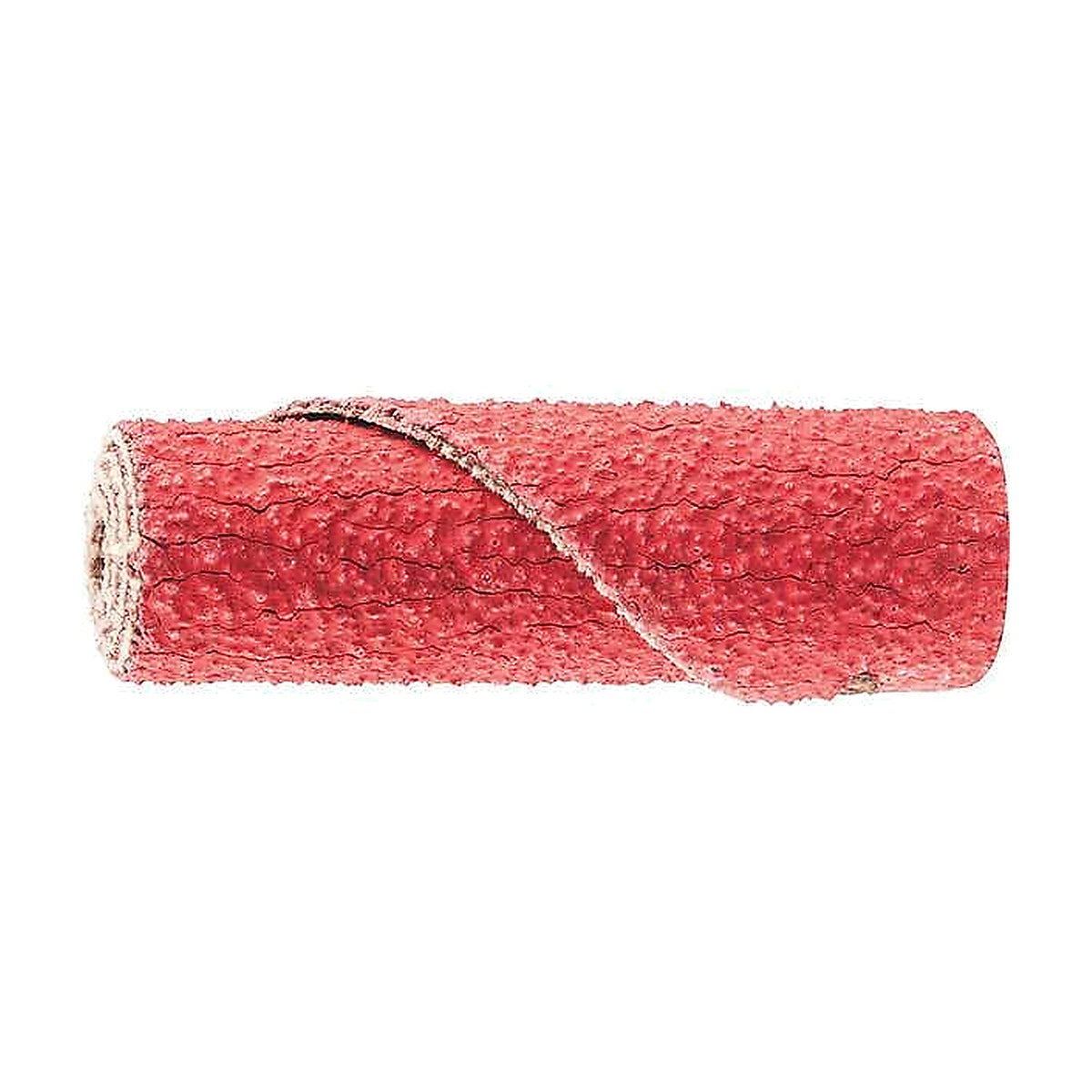 Pferd POLIROLL PR CO-COOL cartridge roll, large red ceramic roll with fine hairline cracks and a spiral seam, side view