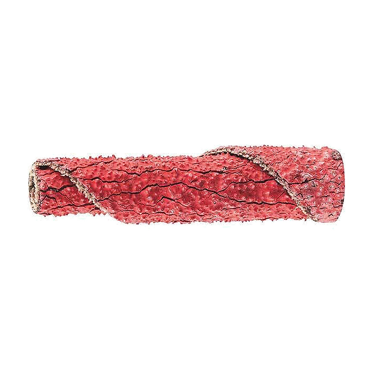 Pferd POLIROLL PR CO-COOL cartridge roll, slim red ceramic roll with dark crack lines in the coating, coarse grain, side view