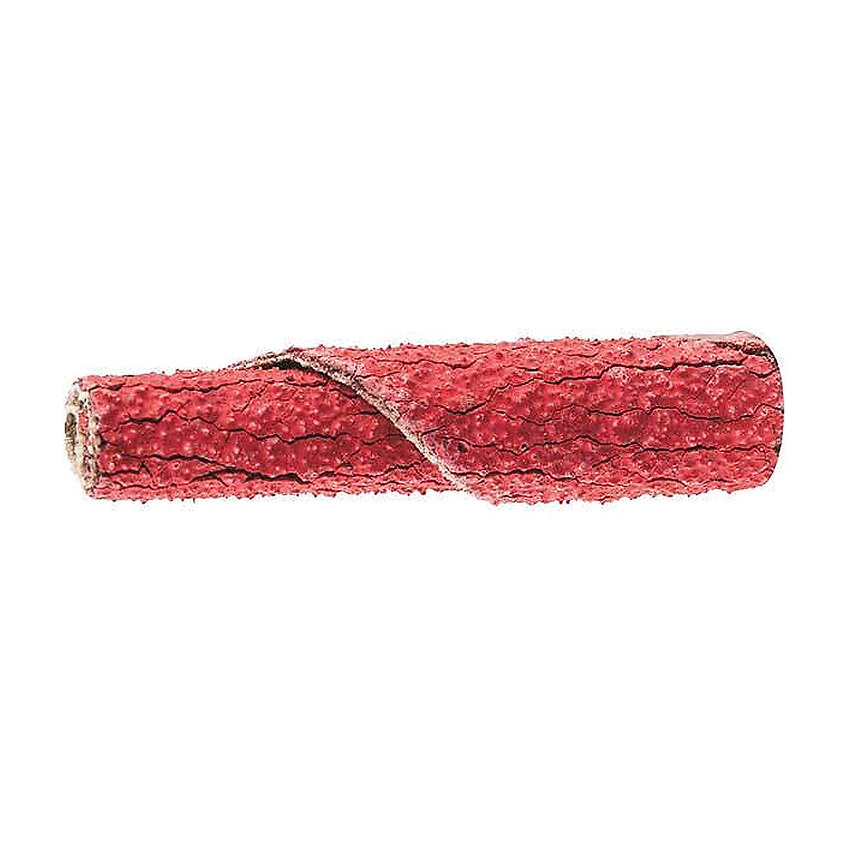 Pferd POLIROLL PR CO-COOL cartridge roll, medium red ceramic roll with fine dark crack lines and a spiral seam, side view