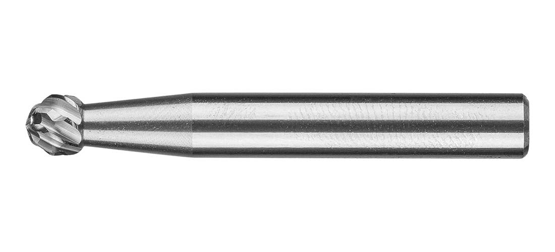Pferd Ball Shape Burr KUD 6.35 x 4.8mm (1/4 x 3/16") Allround, 1/4" Shank