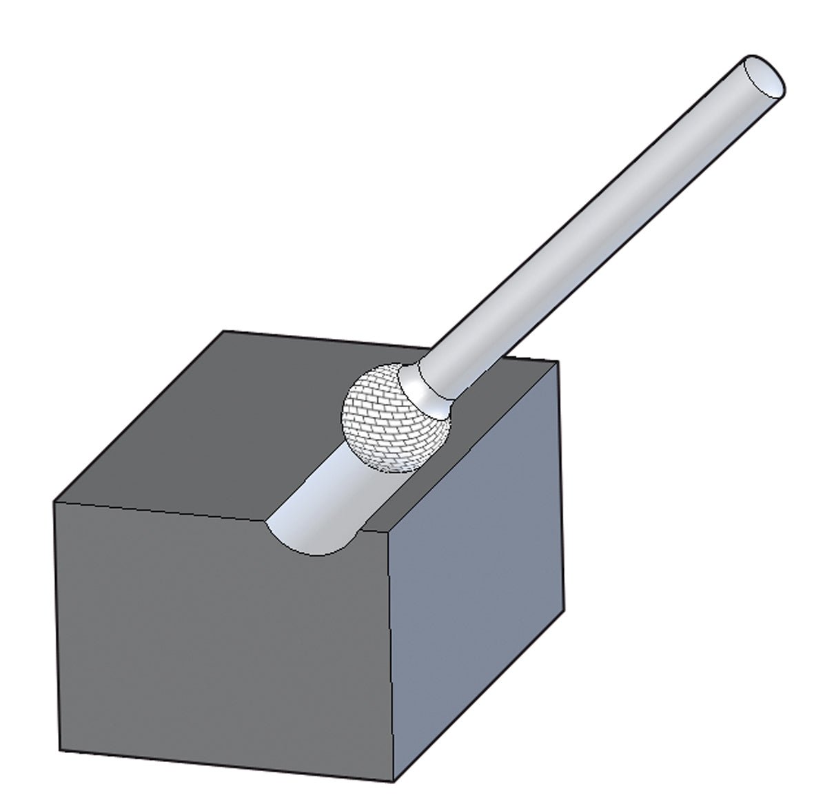 Pferd Ball - Shaped TC Burr KUD Allround - AIMS Industrial Supplies