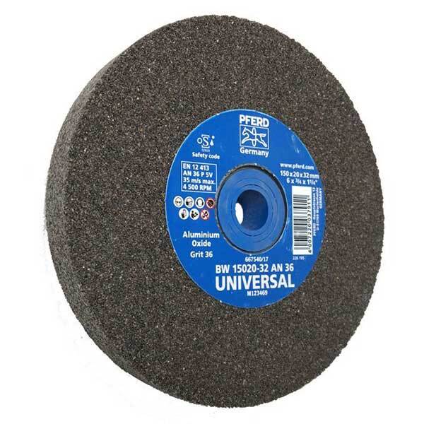 Pferd Bench Grinding Wheel Aluminium Oxide Universal BW 150 x 20mm 36 Grit